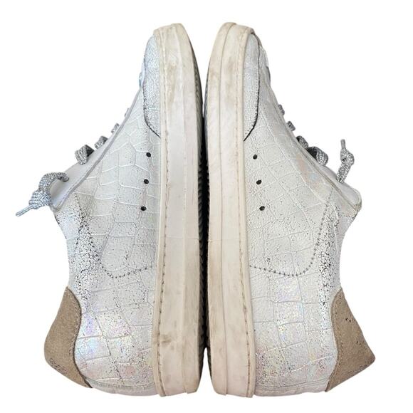 P448 John Sneaker Iridescent White Low Top Sneaker size 38 size 8 - Picture 9 of 11